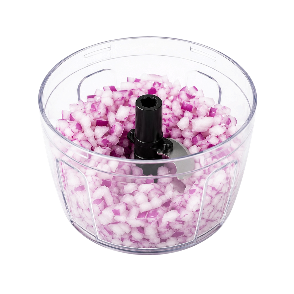 ProChop bowl filled with evenly diced red onion